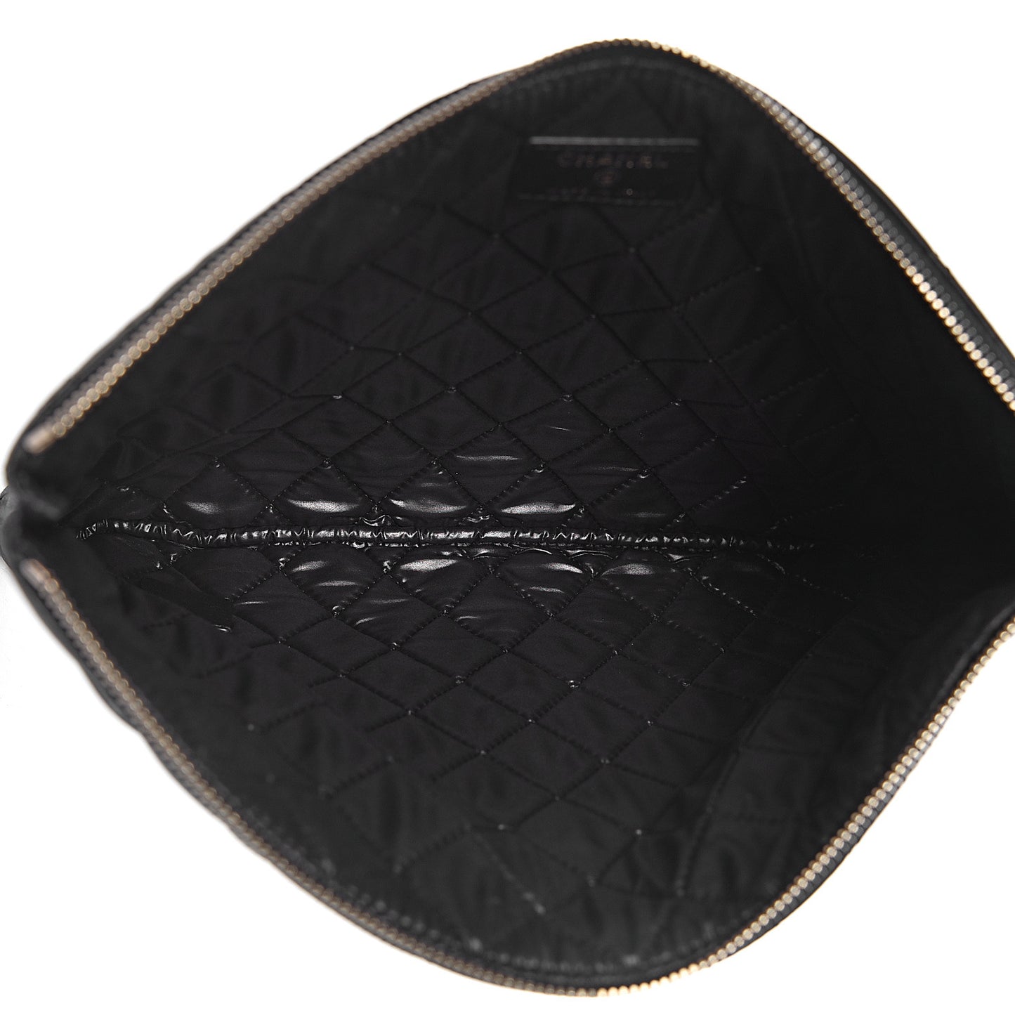 Lambskin Bi Quilted Medium Cosmetic Case Black