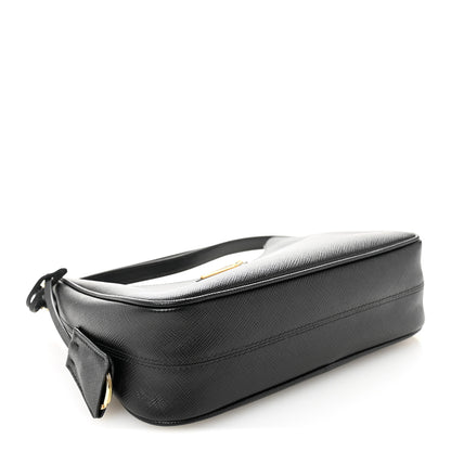 Prada Saffiano Lux Mini Re-Edition Shoulder Bag Black 4 of 11