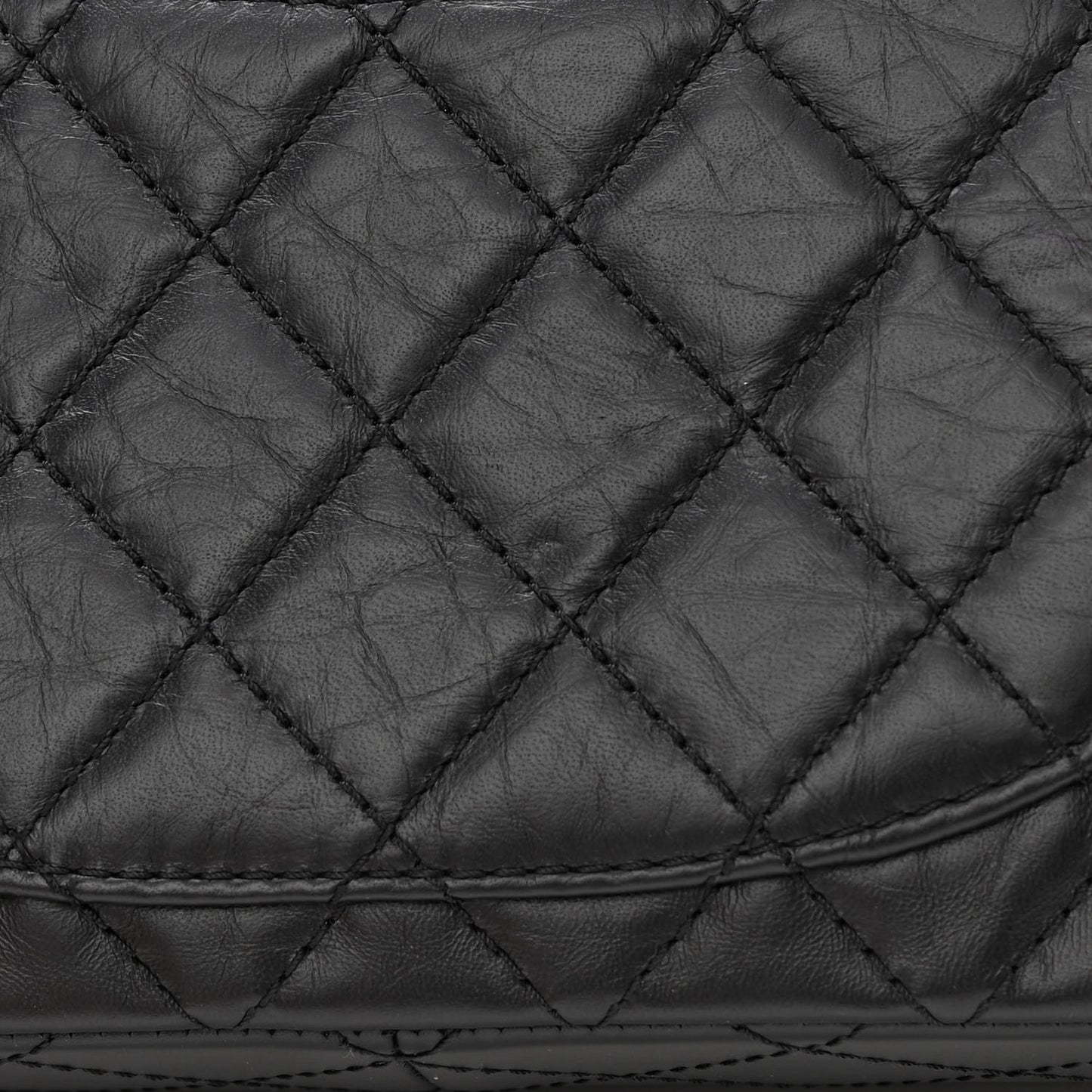 Aged Calfskin Quilted 2.55 Reissue 226 Flap Black