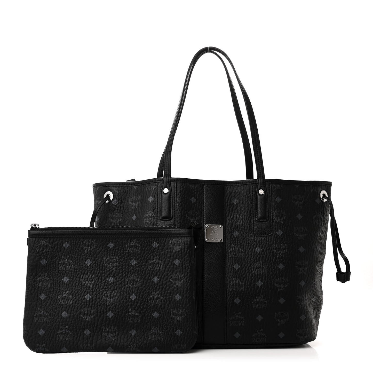 Visetos Medium Liz Reversible Shopper Tote Black