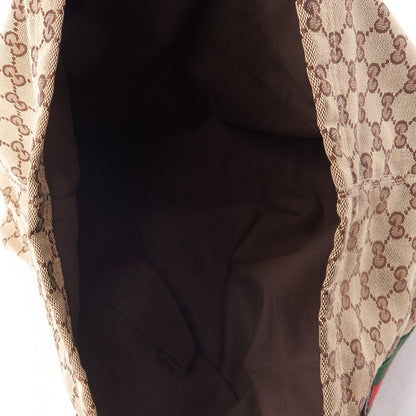 Gucci GG Monogram Medium Web Handle Vertical Tote Dark Brown 4 of 8