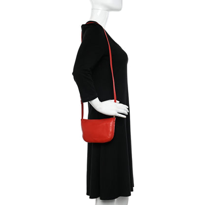 Celine Soft Lambskin Mini Croissant Pouch Crossbody Bag Alizarin 2 of 10