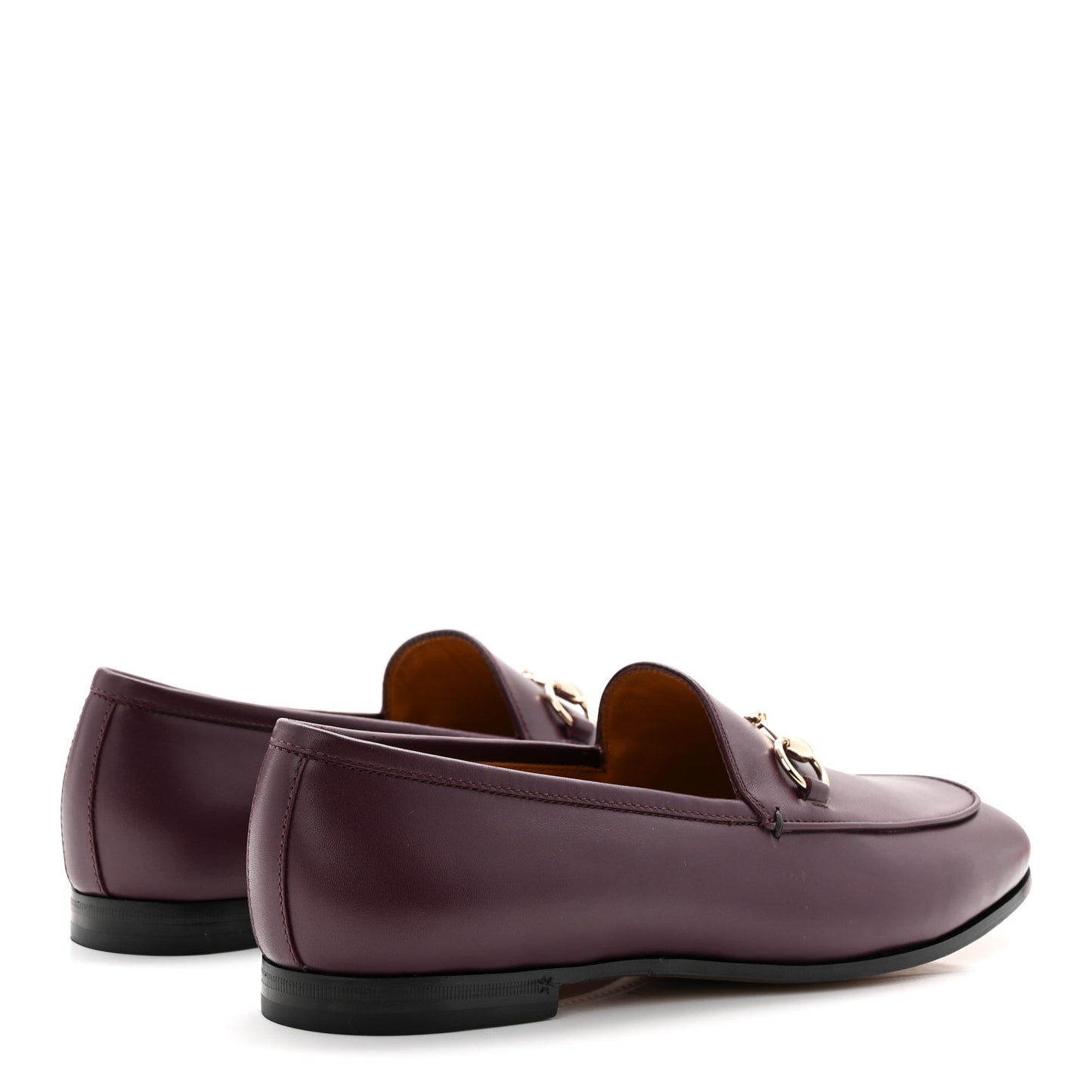 Real Betis Glamour Calfskin Womens Jordaan Horsebit Loafers 38 Shiny Vineyard