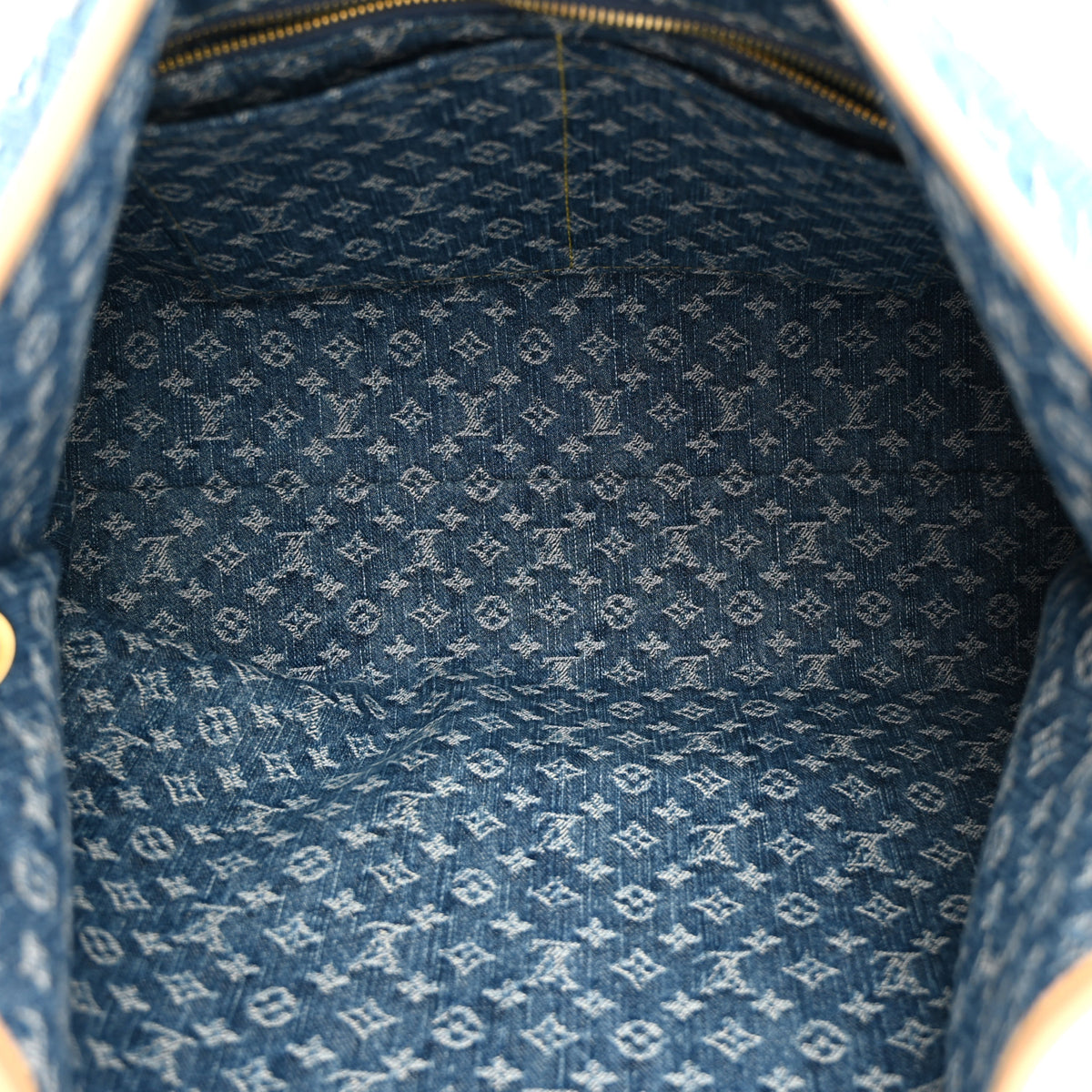 Monogram Denim CarryAll MM Blue