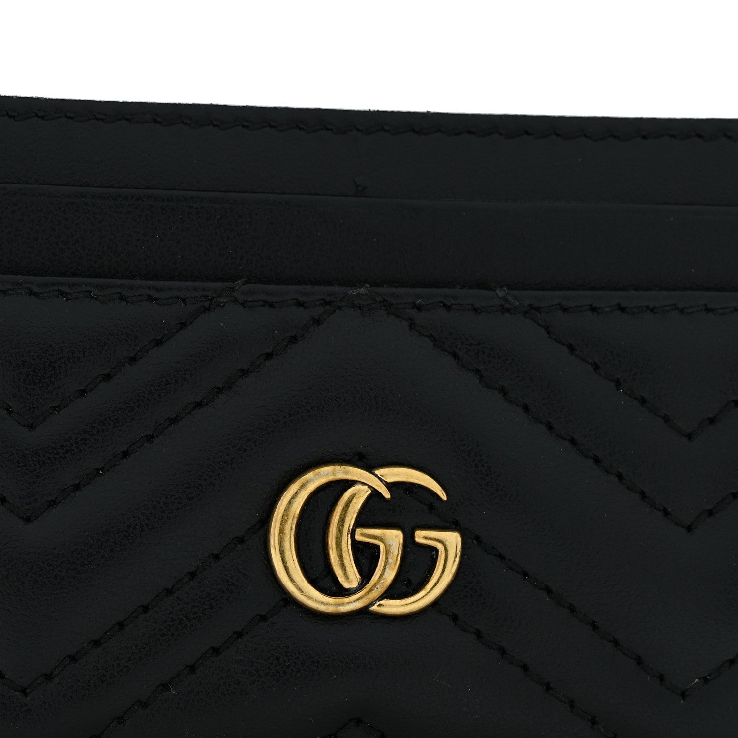 Gucci Calfskin Matelasse GG Marmont Card Holder Black 7 of 7