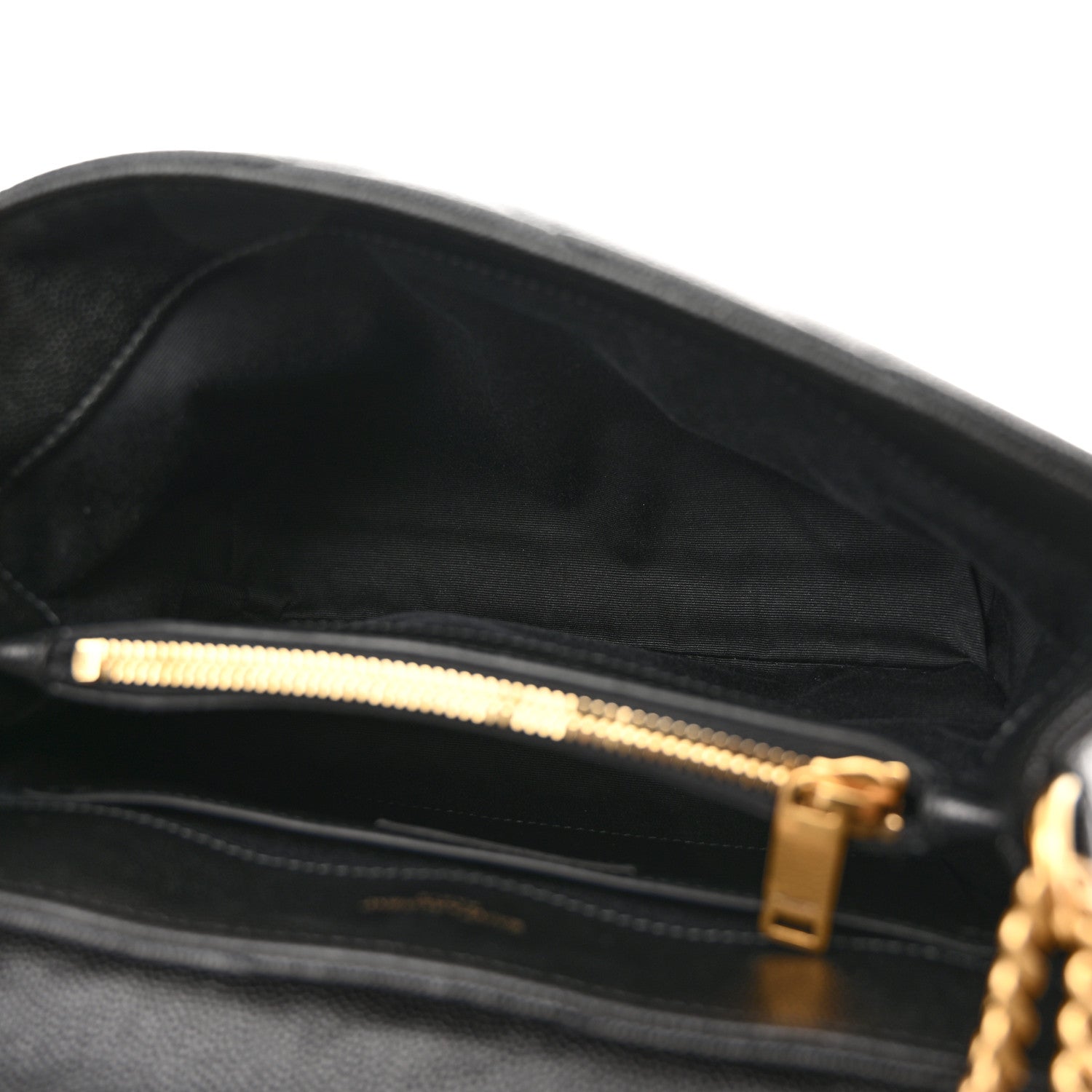 Saint Laurent Grain de Poudre Calfskin Y Quilted Monogram Small Loulou Chain Satchel Black 5 of 11