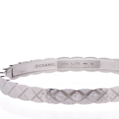 Chanel 18K White Gold Diamond Coco Crush Bracelet M 3 of 6
