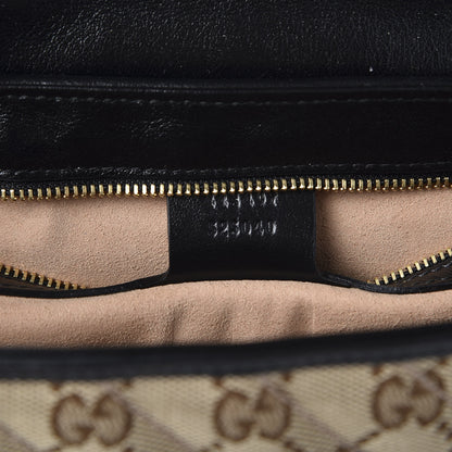Gucci Monogram Matelasse Diagonal Small GG Marmont Shoulder Bag Beige Black 8 of 9