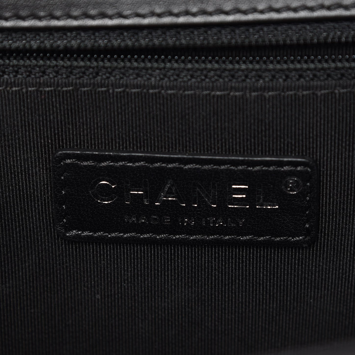 Calfskin Quilted Large Boy Flap Black