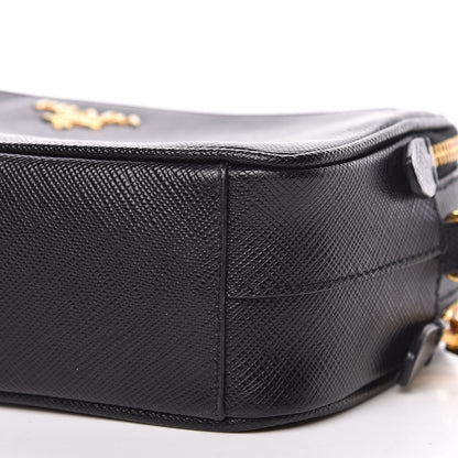 Prada Saffiano Mini Double Zip Crossbody Black 6 of 11