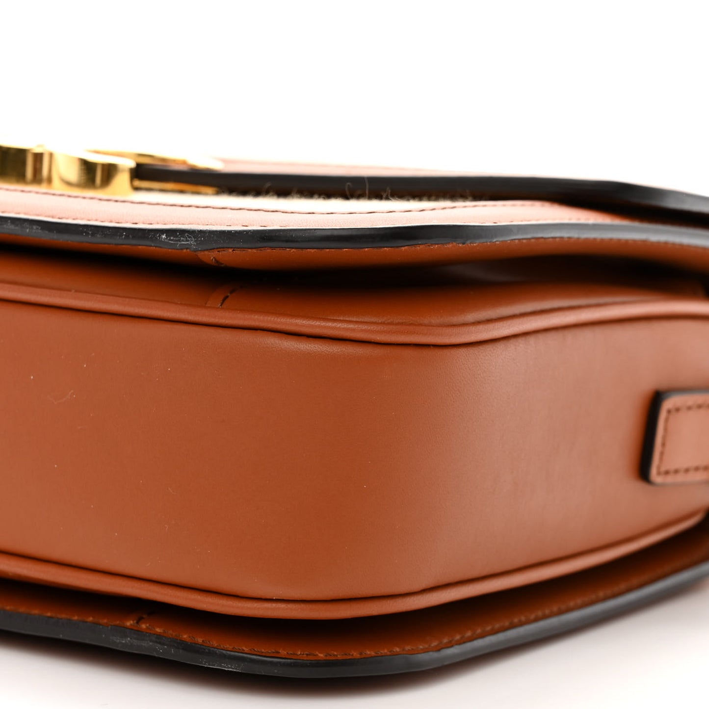 Textile Calfskin Classique Triomphe Bag Natural Tan