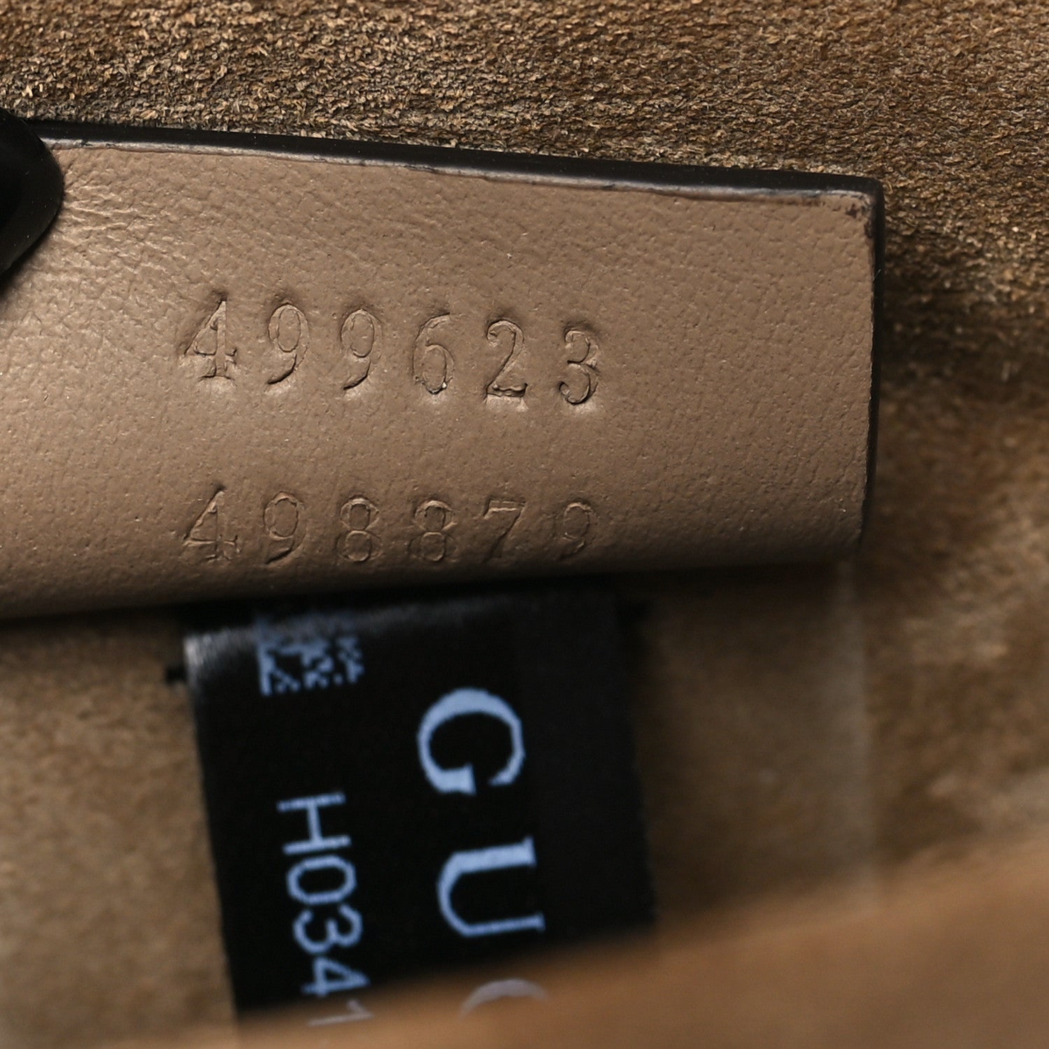 Gucci GG Supreme Monogram Suede Crystal Small Dionysus Shoulder Bag Beige Ebony Taupe 7 of 11