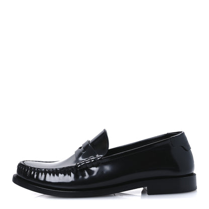 Saint Laurent Calfskin Penny Loafers 38 Black 1 of 11