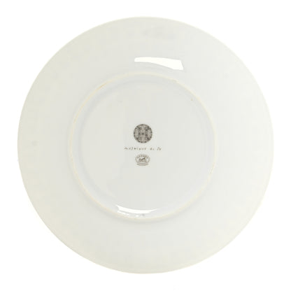 Hermes Porcelain Mosaique au 24 Platine Dessert Plate 8.3 3 of 6