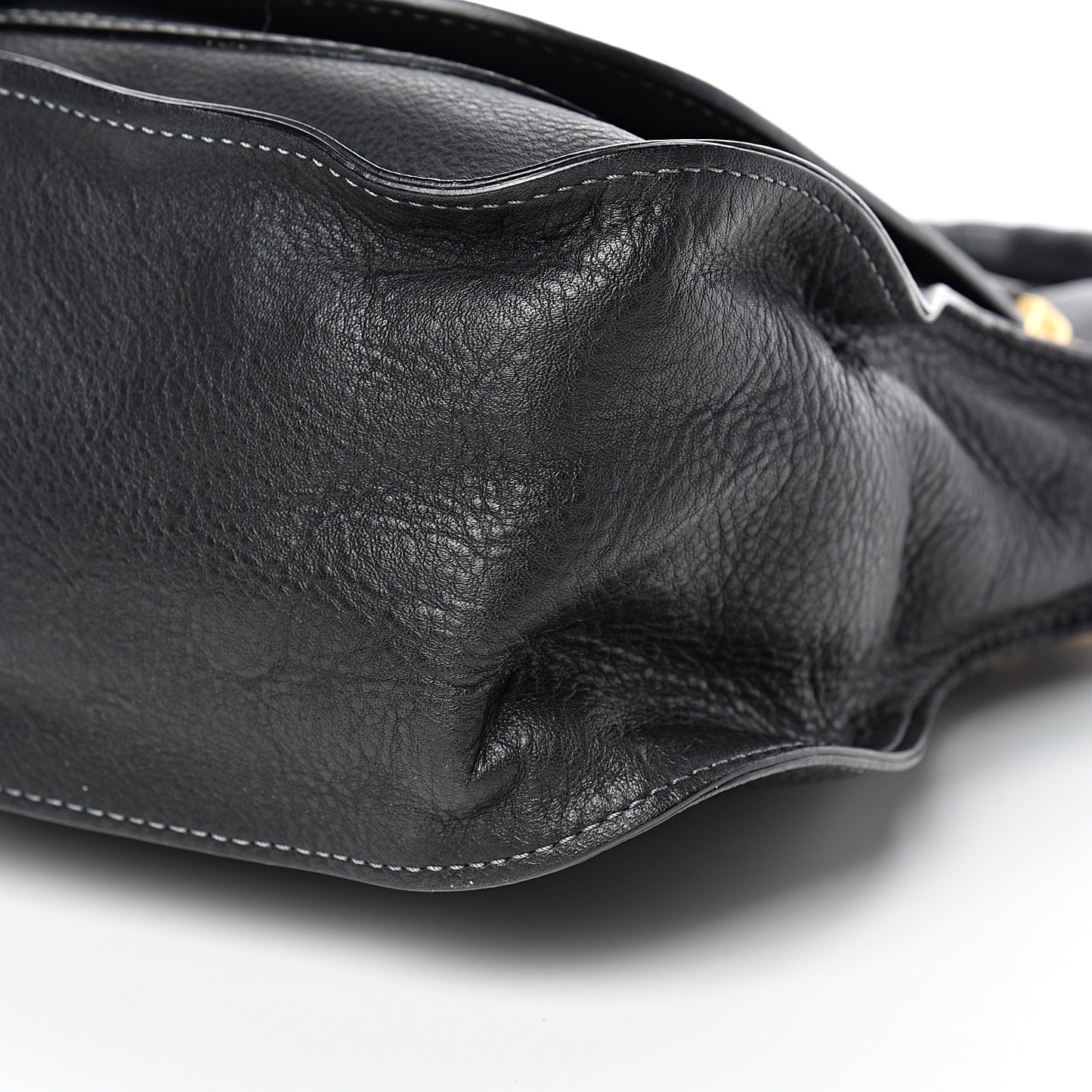 Calfskin Medium Marcie Satchel Black