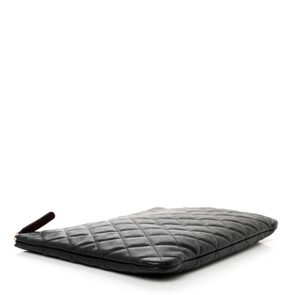 Chanel Caviar Quilted Medium Cosmetic Case Black 4 of 7