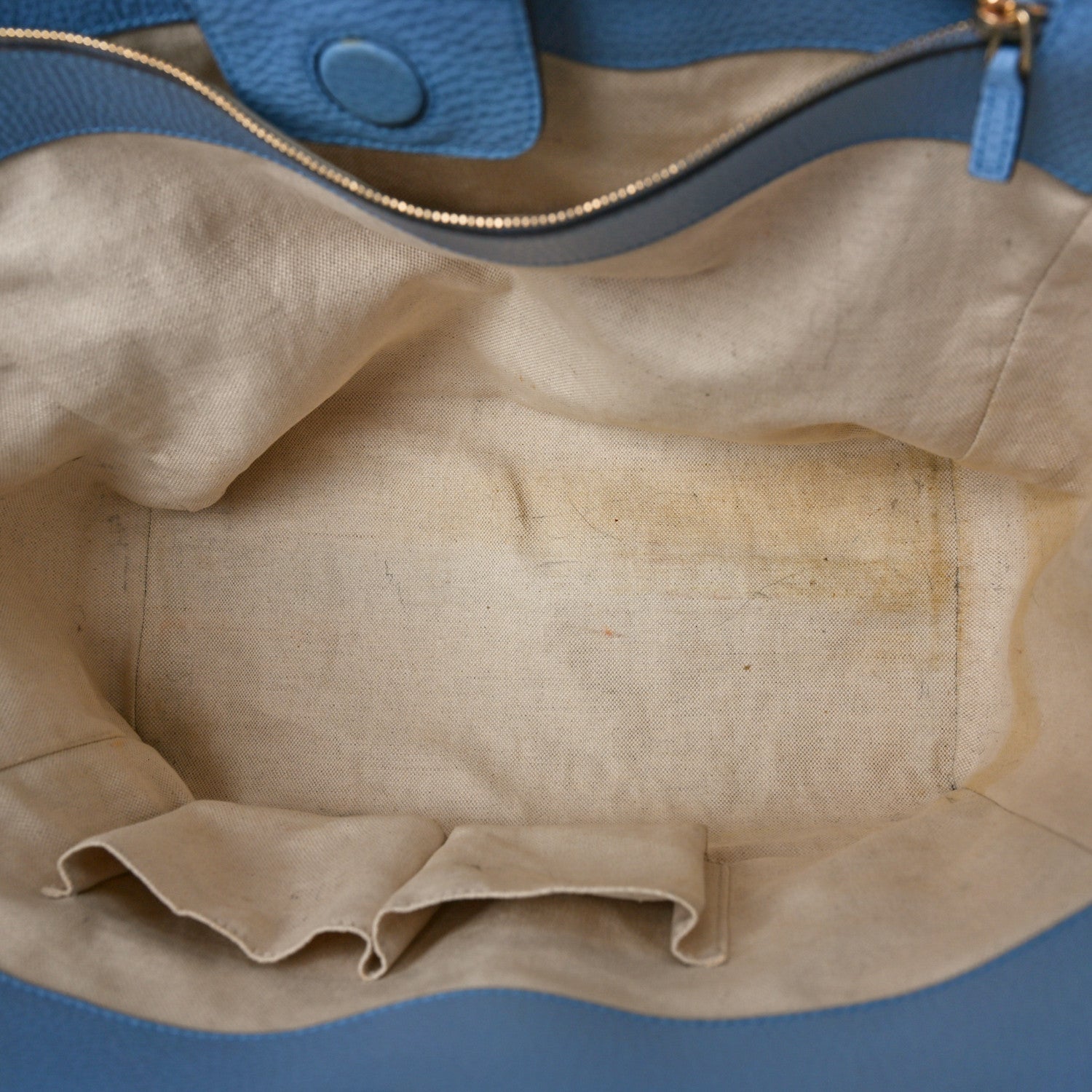 Gucci Dollar Calfskin Medium Swing Tote Mineral Blue 5 of 11