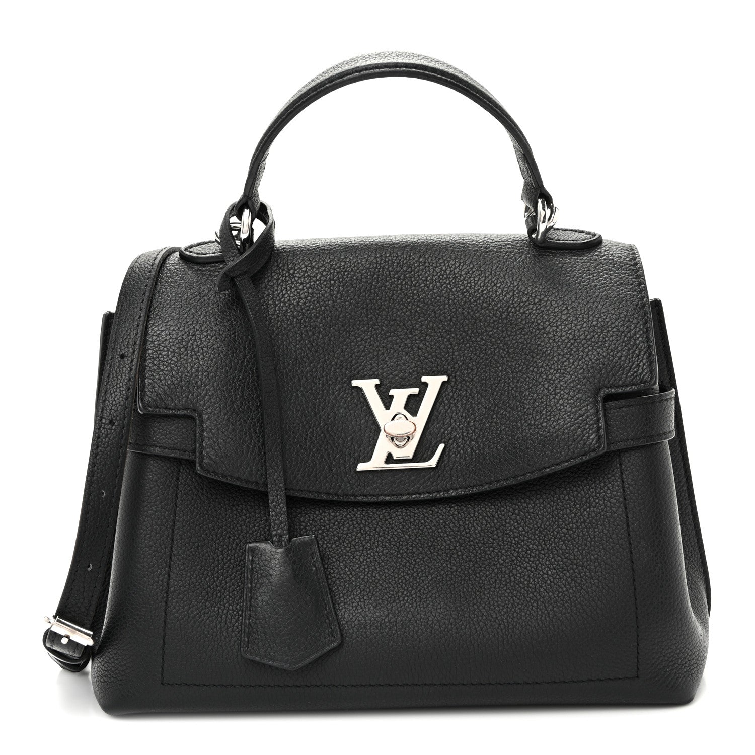 Louis Vuitton Calfskin Lockme Ever BB Black 2 of 19