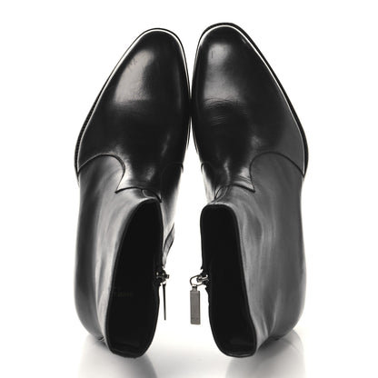 Saint Laurent Calfskin Mens Wyatt 40 Zip Boots 42 Black 2 of 10