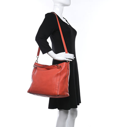 Gucci Cellarius Calfskin Medium Miss GG Top Handle Bag New Dark Orange 2 of 16
