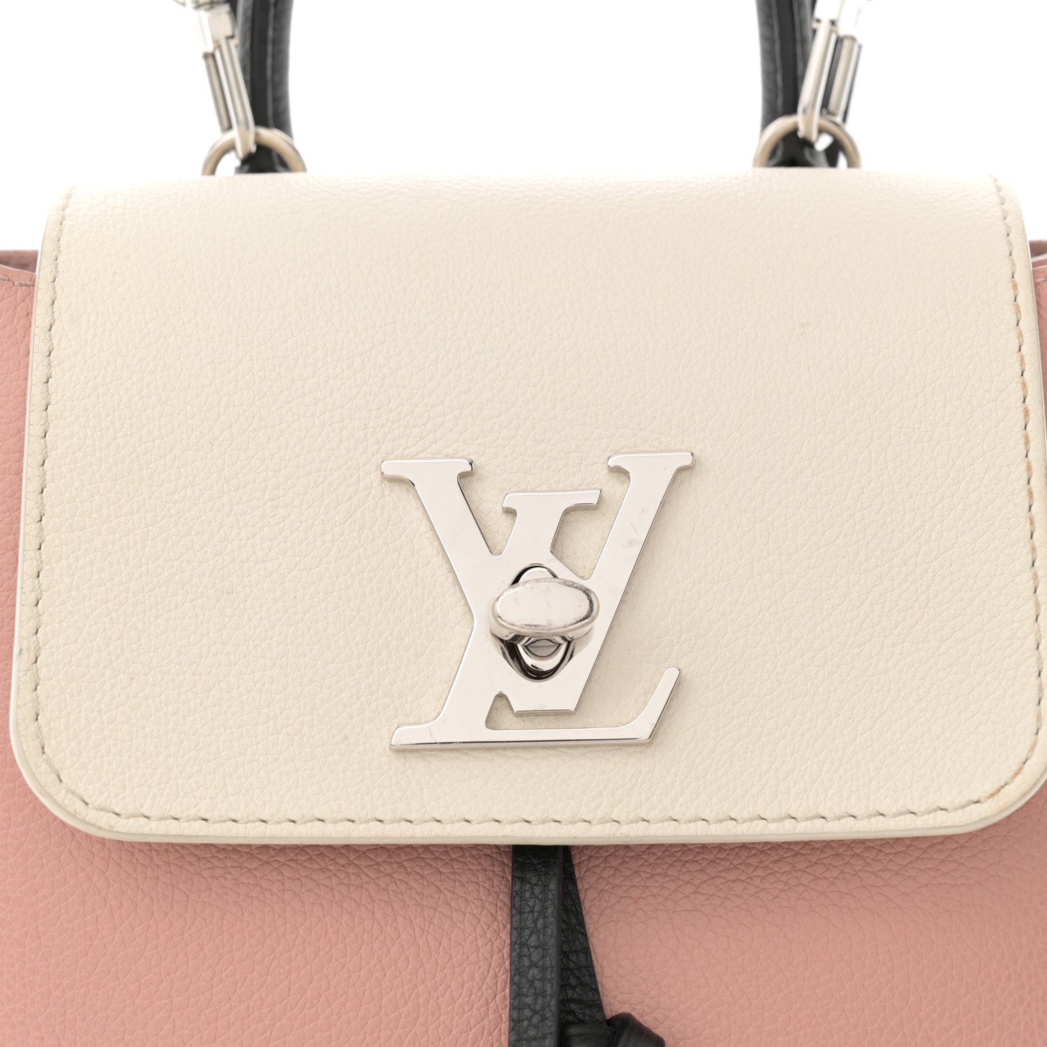 Louis Vuitton Soft Calfskin Lockme Backpack Rose Ballet White Maito Rose Ballet White Maito Black 8 of 17
