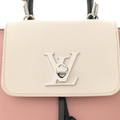 Louis Vuitton Soft Calfskin Lockme Backpack Rose Ballet White Maito Rose Ballet White Maito Black 8 of 17