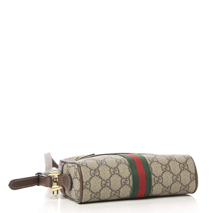 Gucci GG Supreme Monogram Web Mini Ophidia Shoulder Bag Brown 4 of 10