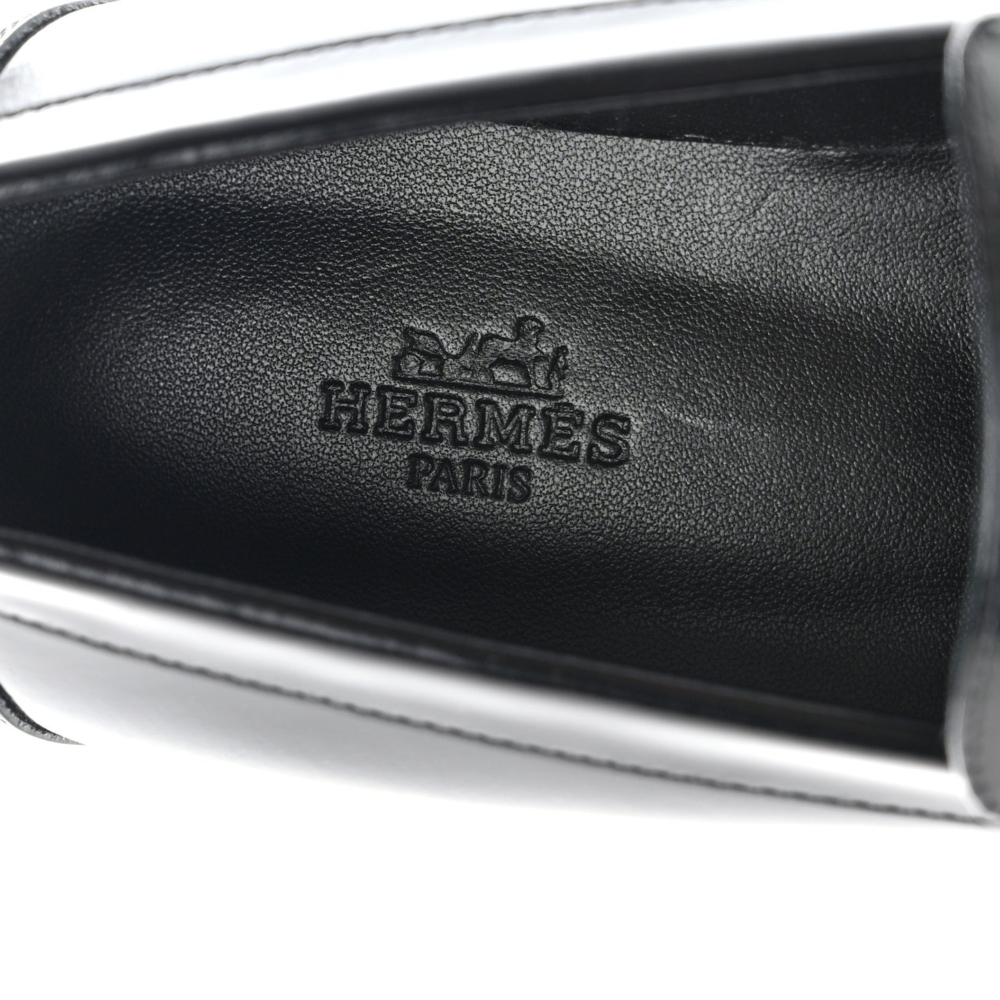 Calfskin Womens Faubourg Loafers 37.5 Black