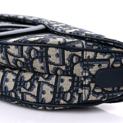 Christian Dior Oblique Saddle Bag Blue 9 of 11