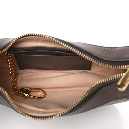 Gucci GG Supreme Monogram Textured Calfskin Web Mini Ophidia Half Moon Hobo Beige Ebony New Acero 5 of 9