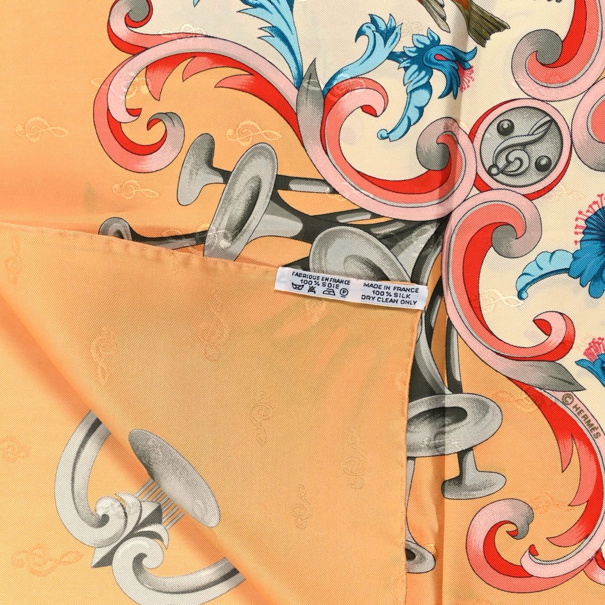 Hermes Silk Orgauphone Et Autres Mecaniques Scarf 90 3 of 3