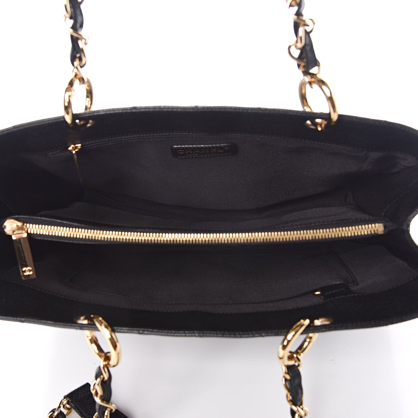 Caviar Quilted Grand Shopping Tote GST Black