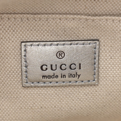 Gucci Metallic Sakai Be Green Calfskin Diagonal Stitched Small Blondie Shoulder Bag Silver 6 of 10