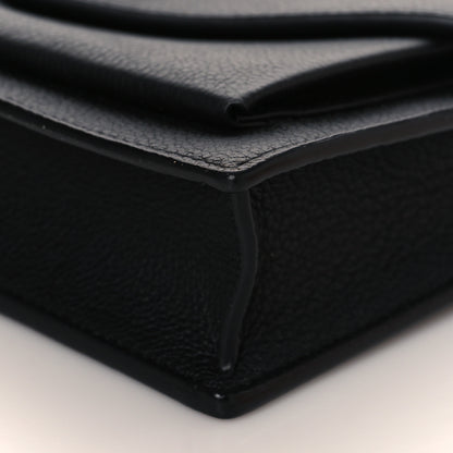 Louis Vuitton Soft Calfskin My Lockme Chain Pochette Black 9 of 10
