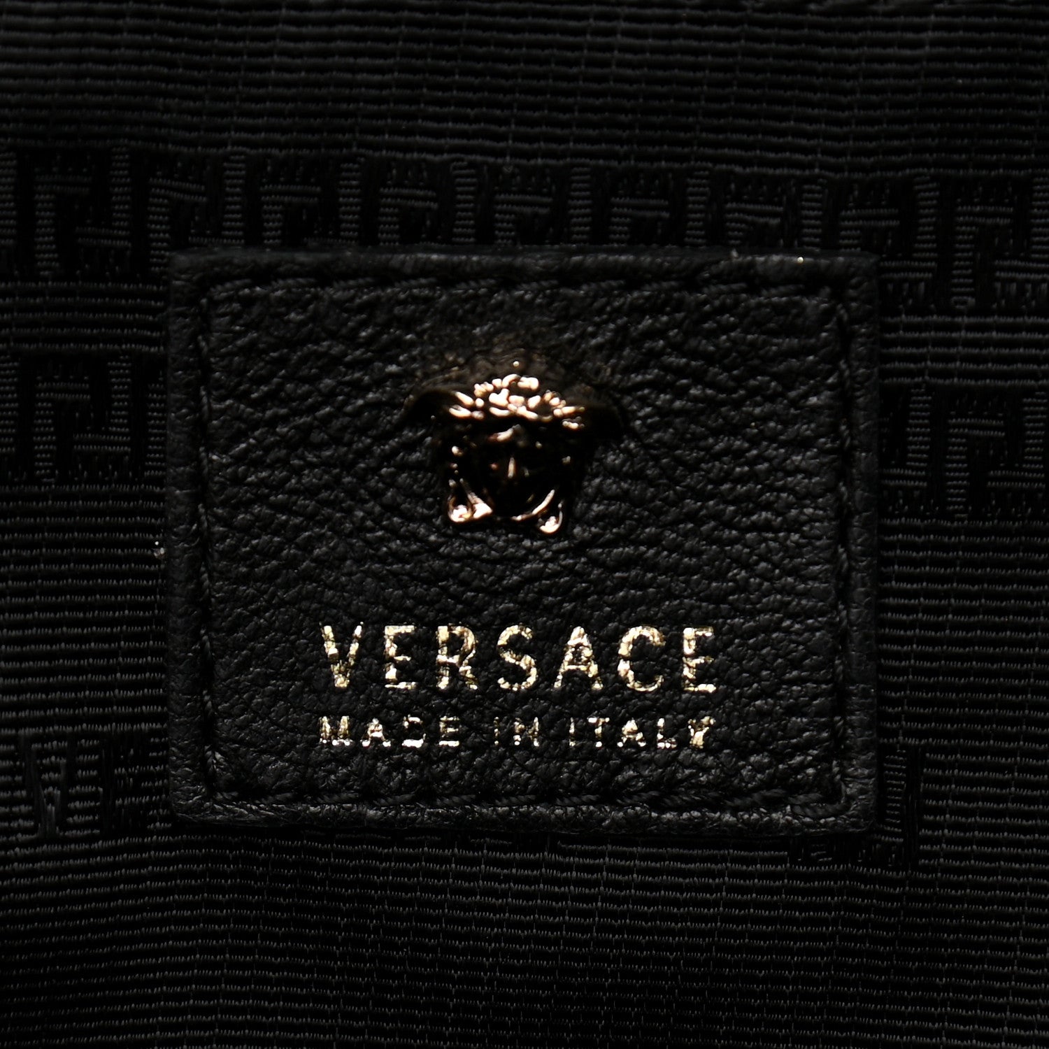 Versace Nylon Goatskin Studded Palazzo Medusa Backpack Black 6 of 11