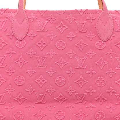 Louis Vuitton Monogram Denim Neverfull MM Rose 7 of 9