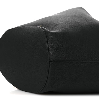 Khaite Pebbled Sport Calfskin Medium Lotus Tote Black 18 of 23