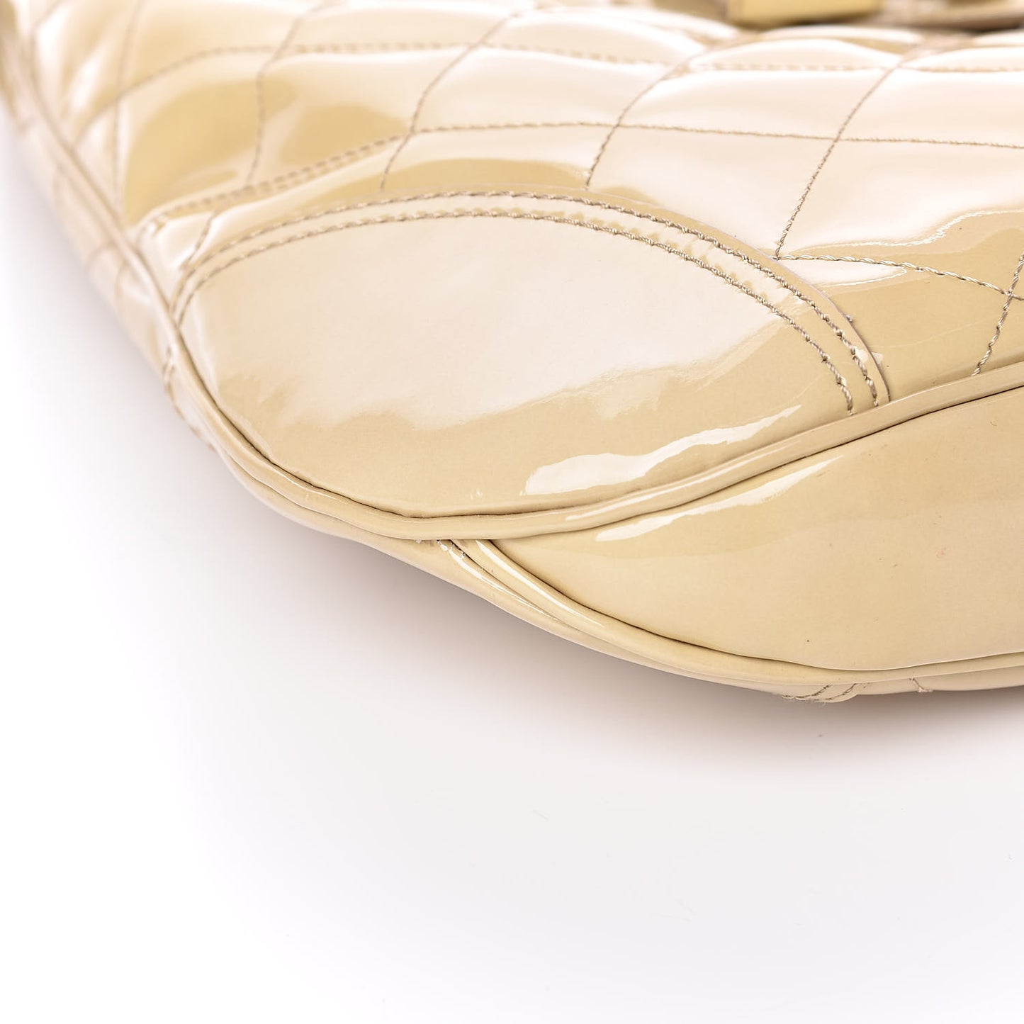 Patent Quilted Brook Hobo Beige