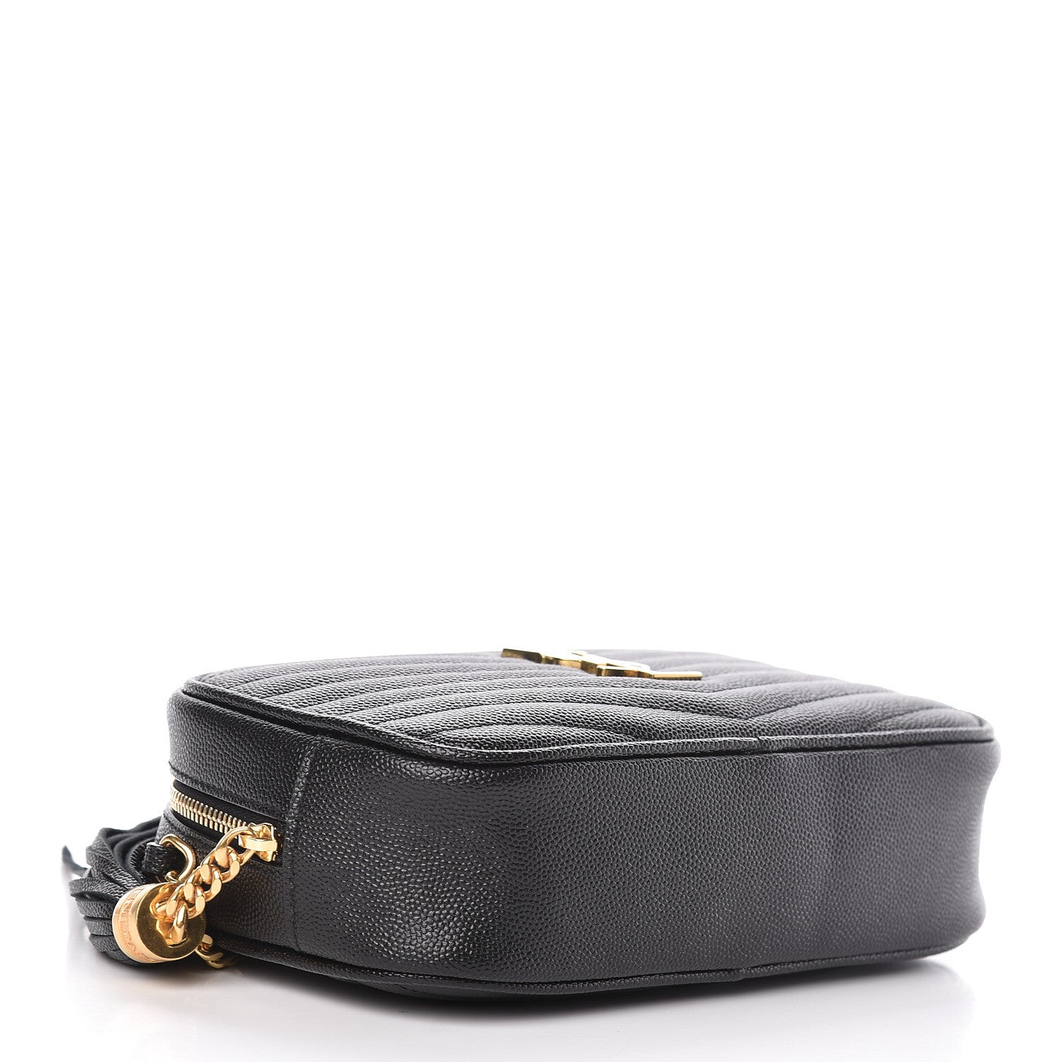 Saint Laurent Grain De Poudre Matelasse Monogram Mini Lou Camera Bag Black 4 of 10