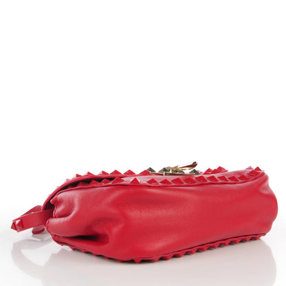 Valentino Garavani Vitello Monochrome Mini Rockstud Flap Saddle Crossbody Bag Rosso Valentino 4 of 6