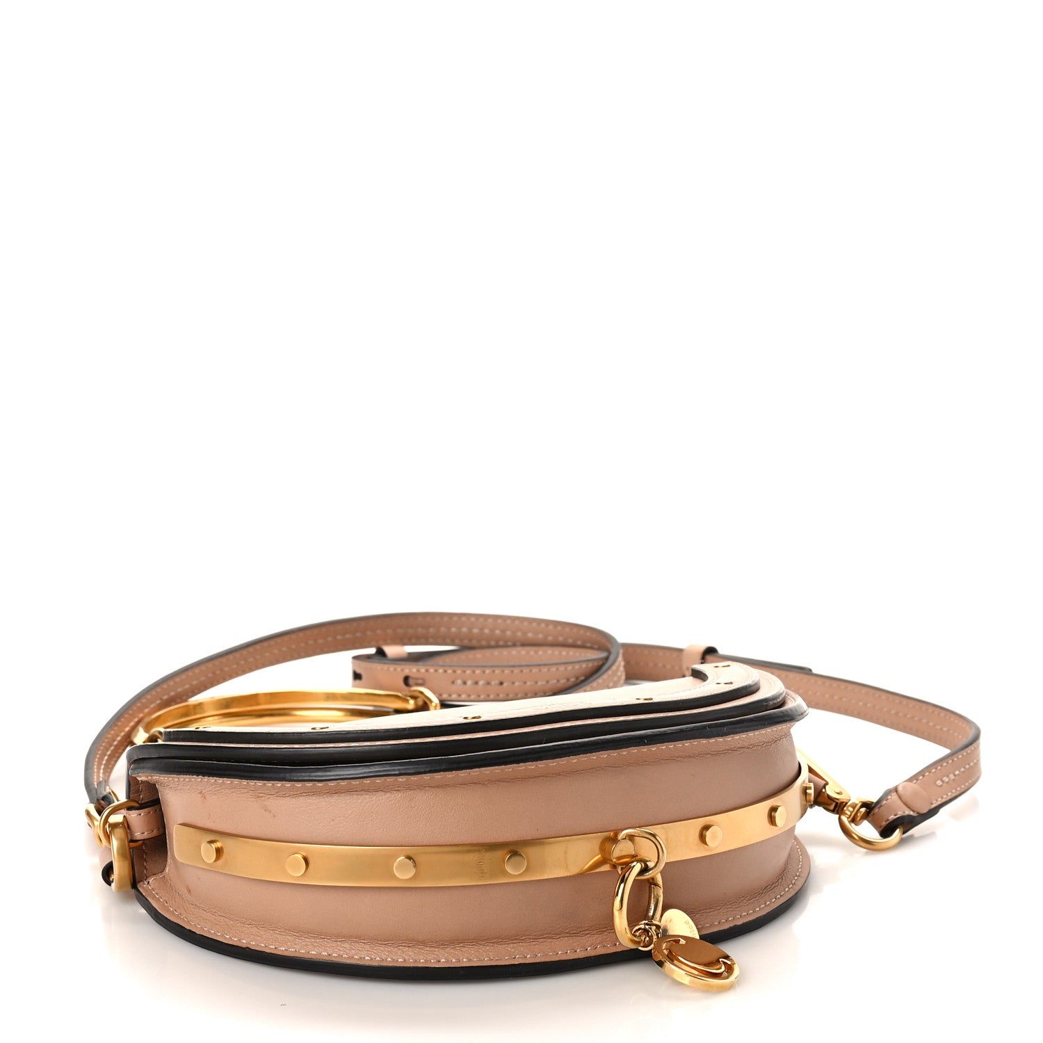 Chloe Calfskin Small Nile Bracelet Minaudiere Bag Biscotti Beige 4 of 8