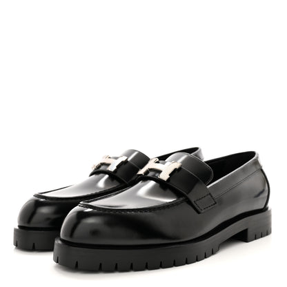 Hermes Calfskin Womens Faubourg Loafers 36 Black 3 of 9