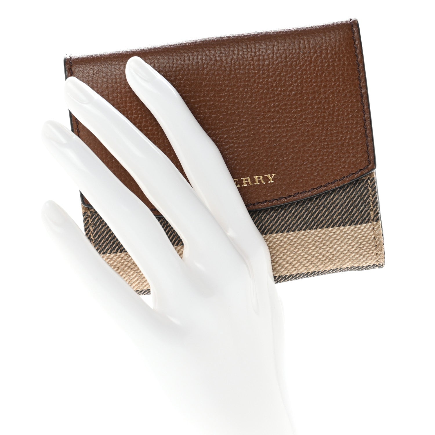 Burberry House Check Luna French Wallet Brown 2 of 6