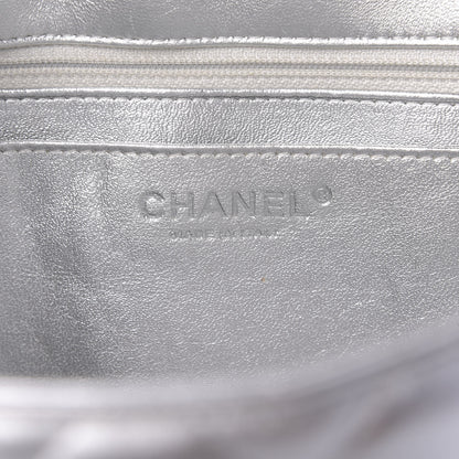 Chanel Metallic Lambskin Quilted Jumbo Single Flap Silver 8 of 10