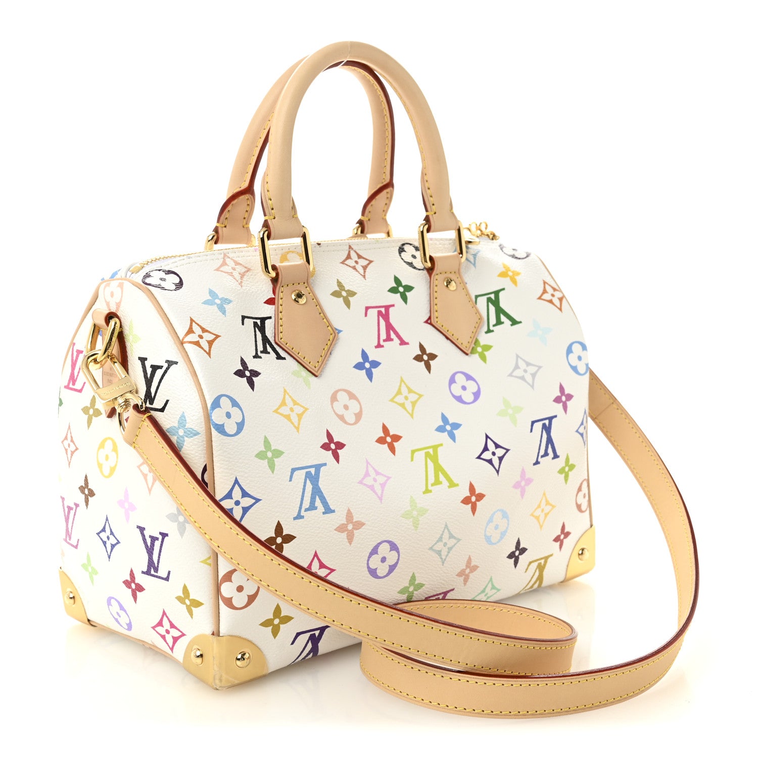 Louis Vuitton LV X TM Monogram Multicolor Speedy Bandouliere 25 White 3 of 9