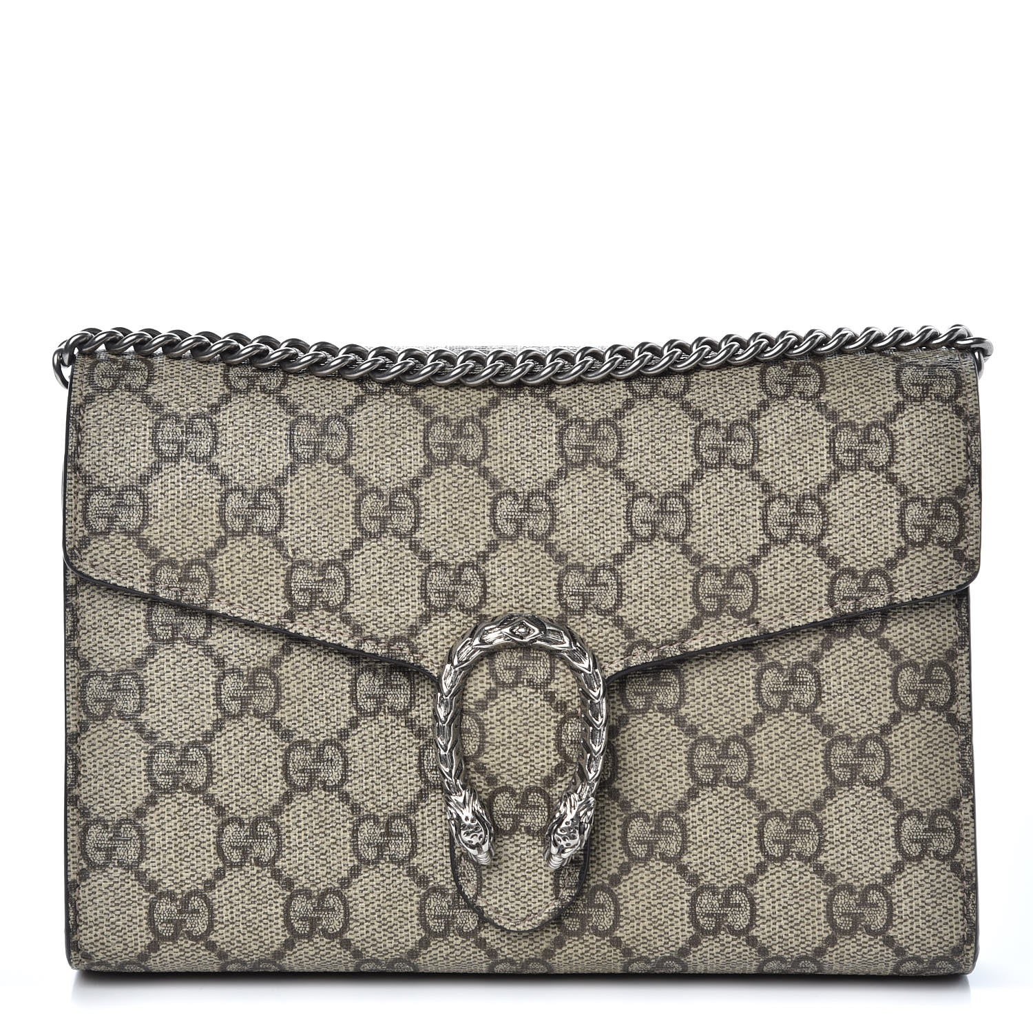 Gucci GG Supreme Monogram Mini Dionysus Chain Wallet Beige Taupe 1 of 10
