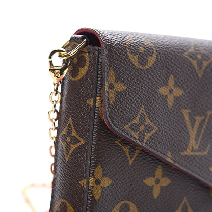 Louis Vuitton Monogram Pochette Felicie Chain Wallet Fuchsia 11 of 13