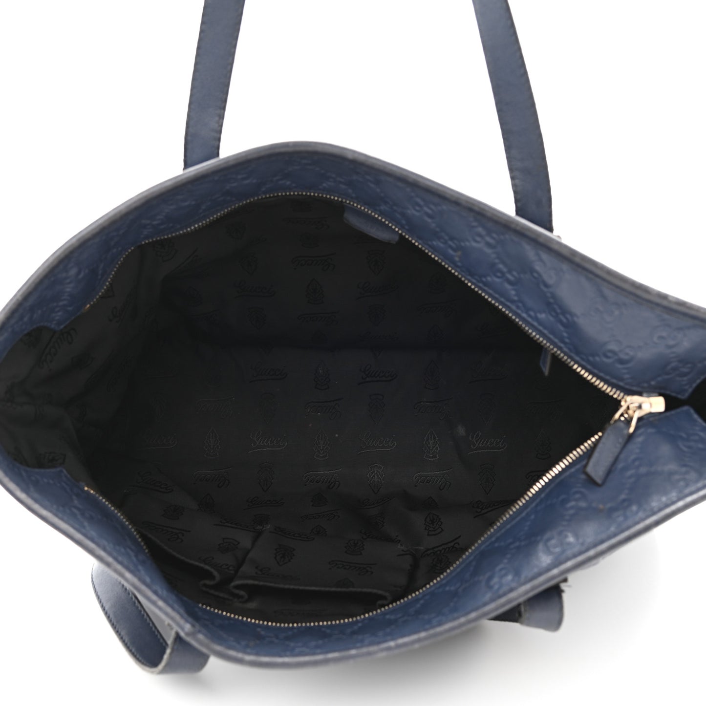 Guccissima Medium Zippered Shopping Tote Blue