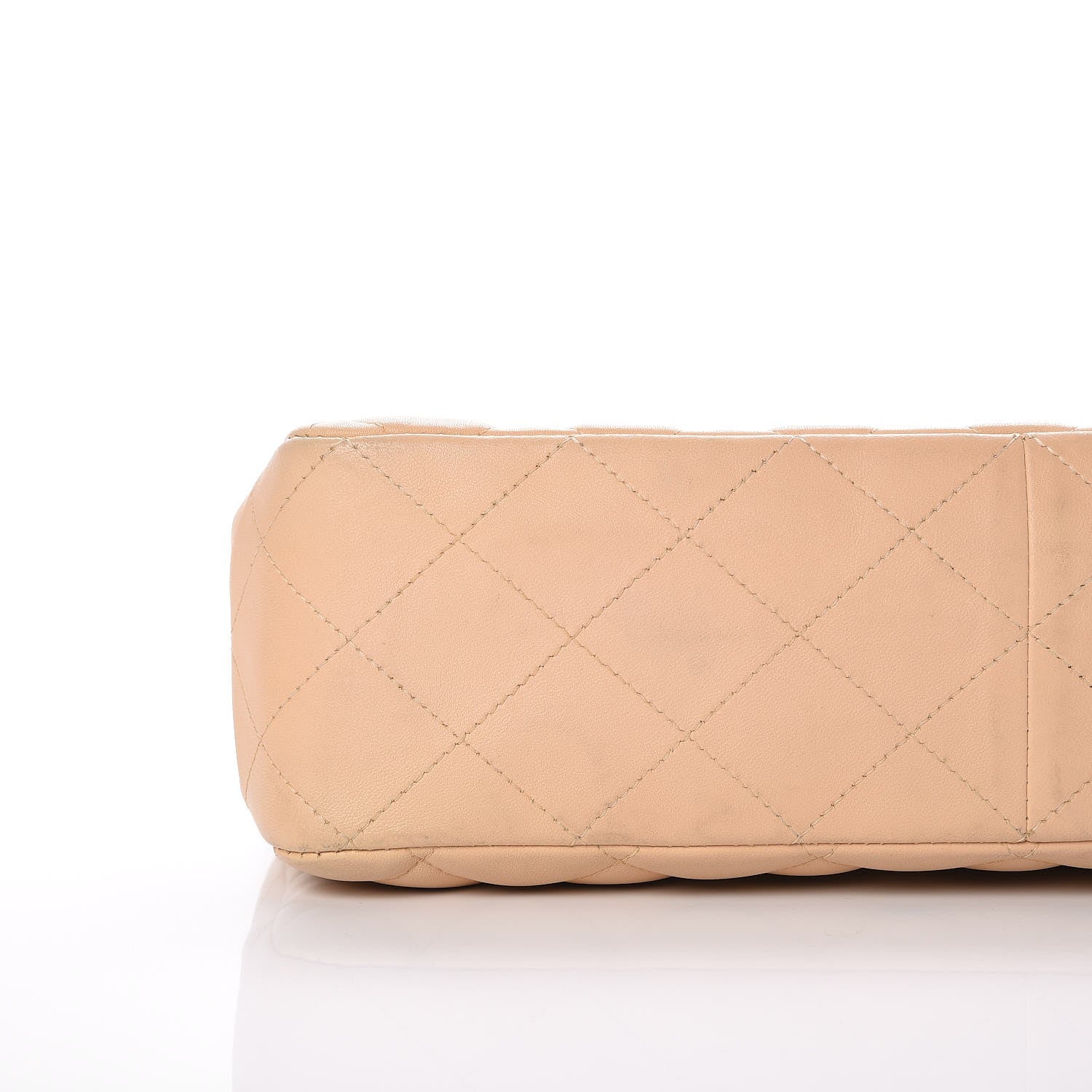Chanel Lambskin Quilted Jumbo Single Flap Beige 9 of 10