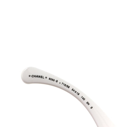 Chanel Acetate Metal Square Folding Sunglasses 6055-B White 6 of 7